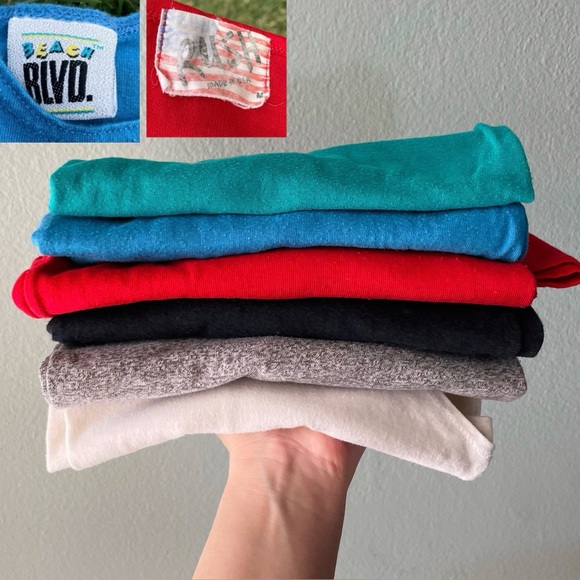 Vintage Bundle of 6 Athletic Muscle Tank TopsBeach BLVD & Rush Brand